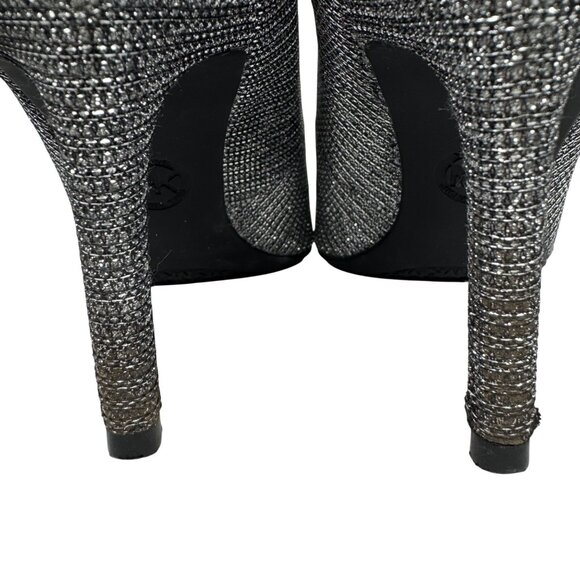 Michael Kors Silver Glitter Pointed-Toe High Heel Pumps Sz 7M Wedding Holiday - Picture 10 of 10